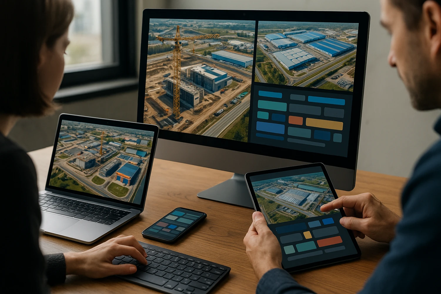 Drone λήψη εργοταξίου και βιομηχανικών εγκαταστάσεων